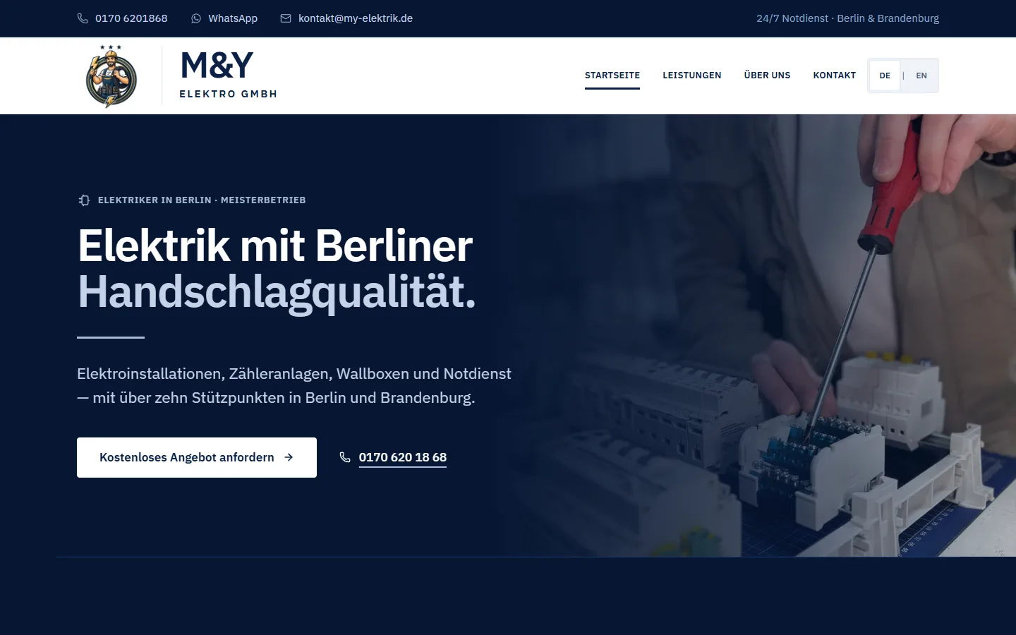 Website M&Y Elektro